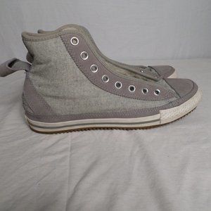 Women's Converse All Star Size 9 High Top Sherpa Lined Hi Top Shoes No Laces